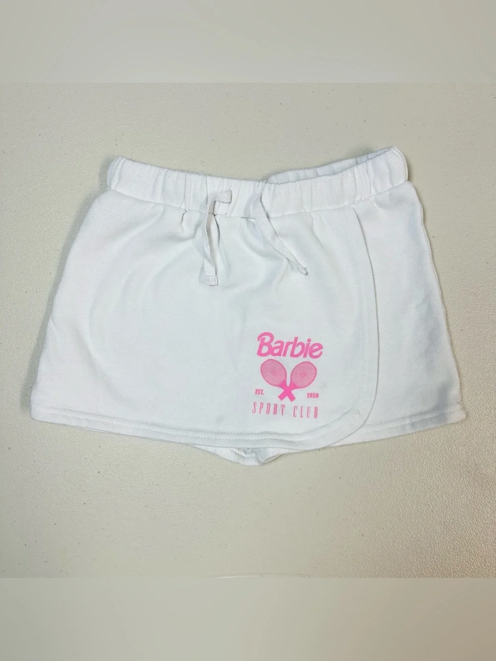 Barbie Pink & White Sport Club Shorts Set